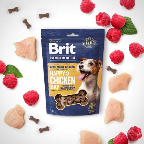 Лакомство для собак Brit Premium Semi-moist Snacks Chicken with Raspberry с курицей и малиной 180 г - фото 2 Лакомство для собак Brit Premium Semi-moist Snacks Chicken with Raspberry с курицей и малиной 180 г - фото 2