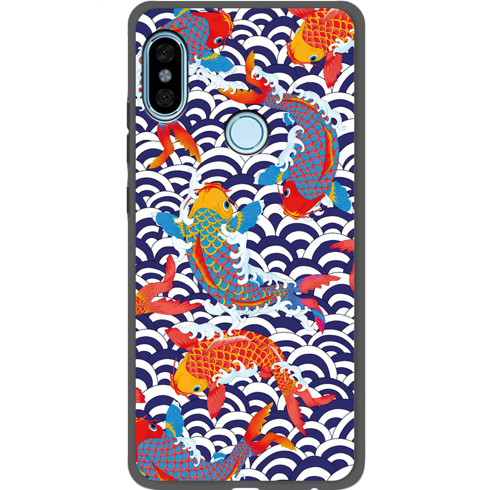 Чехол BoxFace Xiaomi Redmi Note 5 / Note 5 Pro Koi Fish Черный силикон (32971-up2477-34771)