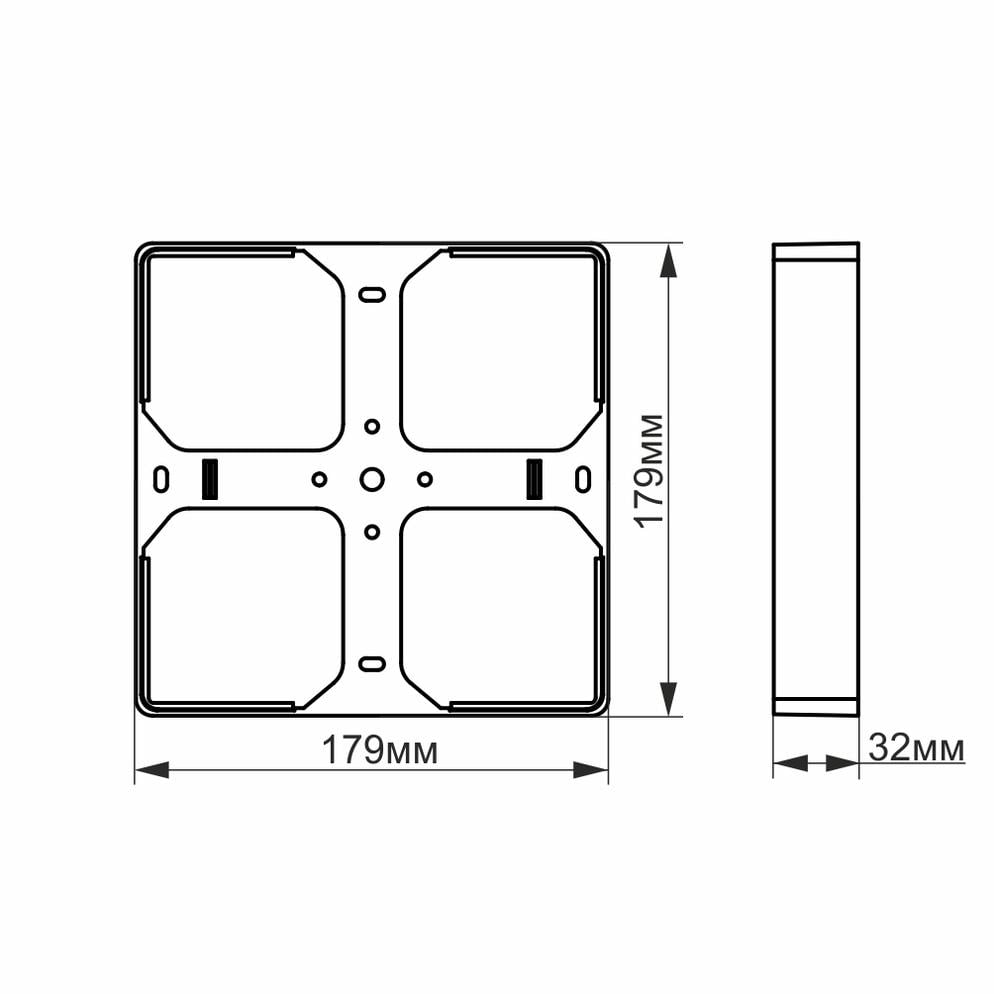 Рамка накладного монтажа Videx для квадратного светильника (VL-DLFS-24SF) - фото 5 Рамка накладного монтажа Videx для квадратного светильника (VL-DLFS-24SF) - фото 5