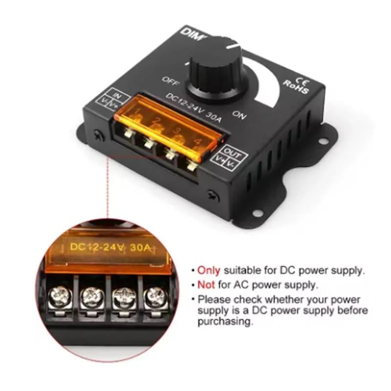 Димер світлодіодний постійного струму 12 В 24 В 8A/30A (5017542) - фото 3
