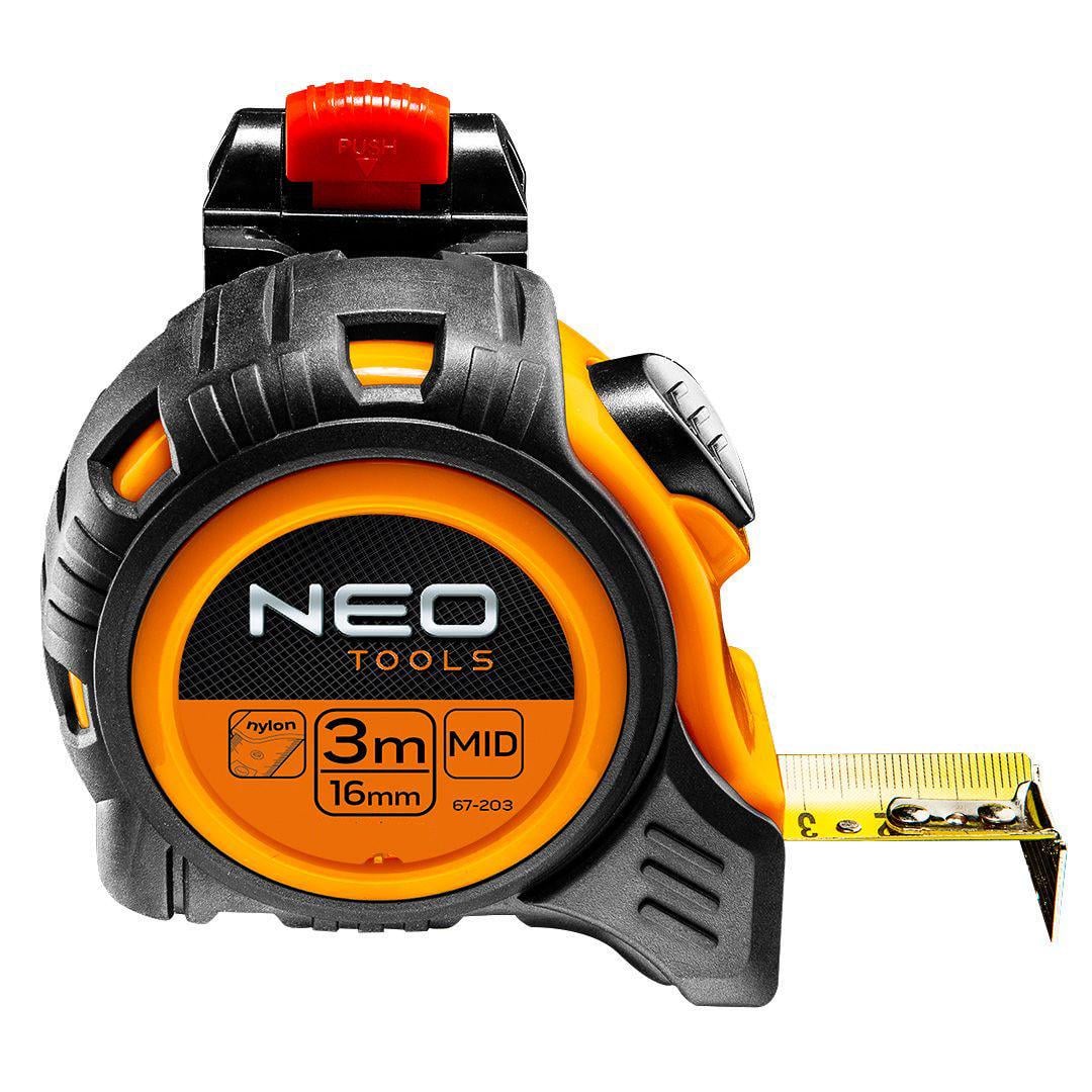 Измерительная рулетка NEO Tools (5 м х 16 мм) с блокиратором SELFLOCK и клипсой (23079)