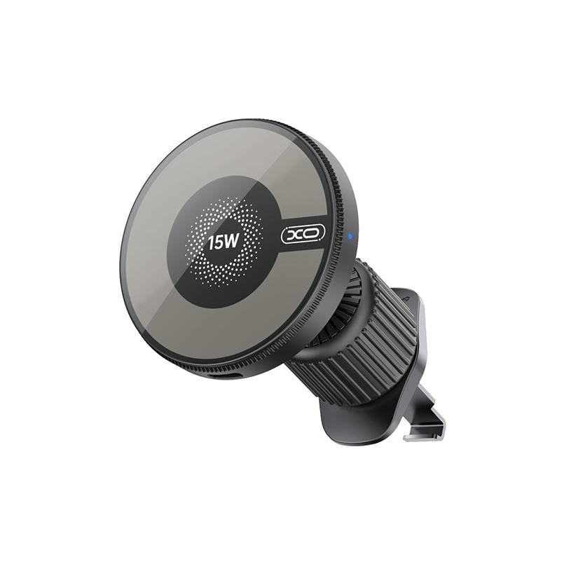 Держатель автомобильный XO CX025 Magnetic Car Air Vent 15W с беспроводной зарядкой Черный (XO-CX025)