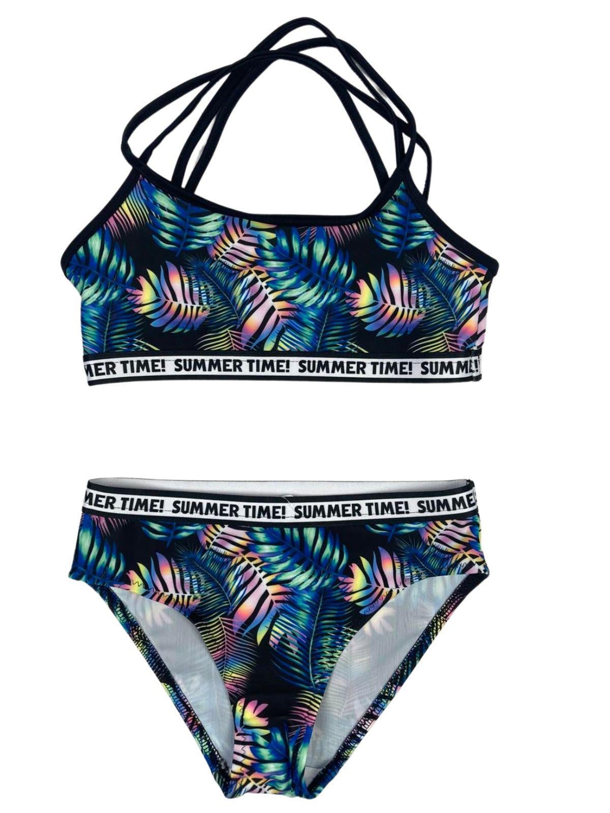 Купальник раздельный Keyzi 140 см Colorful leaves smal Листья