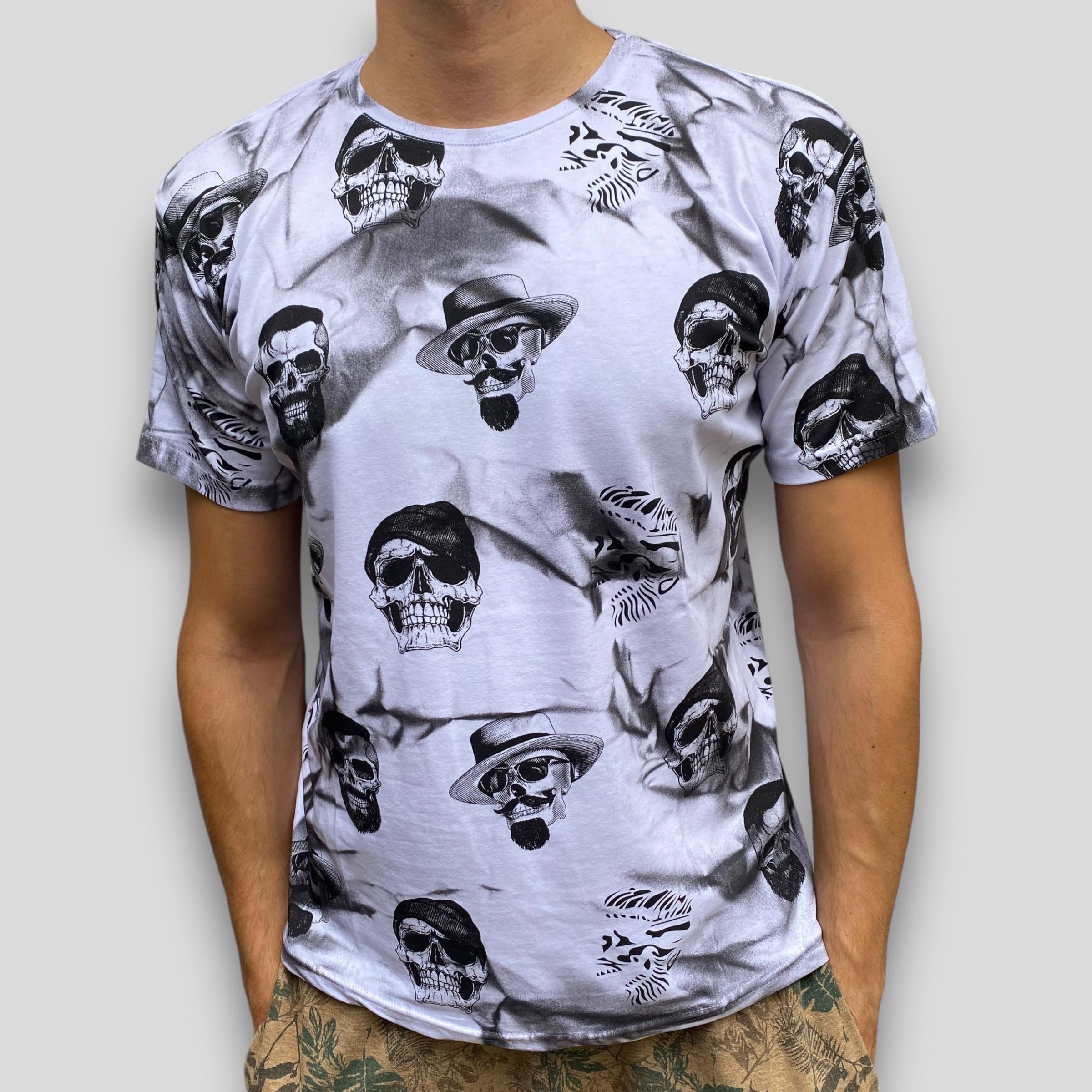 Футболка мужская Moranni с черепами 2XL Белый (8217)
