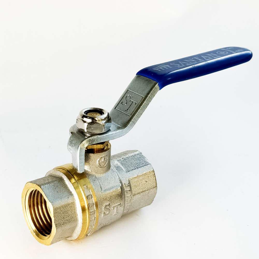 Кран шаровый для воды SANTAN PREMIUM 600 1/2" внутренний-внутренний ручка Синий (47838)