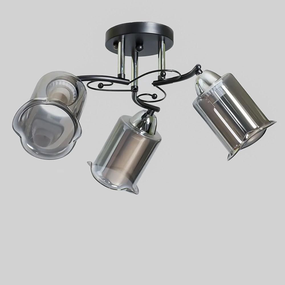 Люстра потолочная Light House SC-19362/3 CR/BK 500х240 мм Черный/Хром/Серый