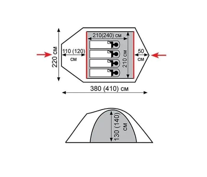 Намет Tramp Mountain 3 V2 (28442) - фото 2