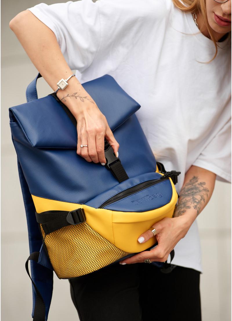 Рюкзак женский Sambag Rene Double 37х31х14 см Желто-голубой (27151116r) - фото 6