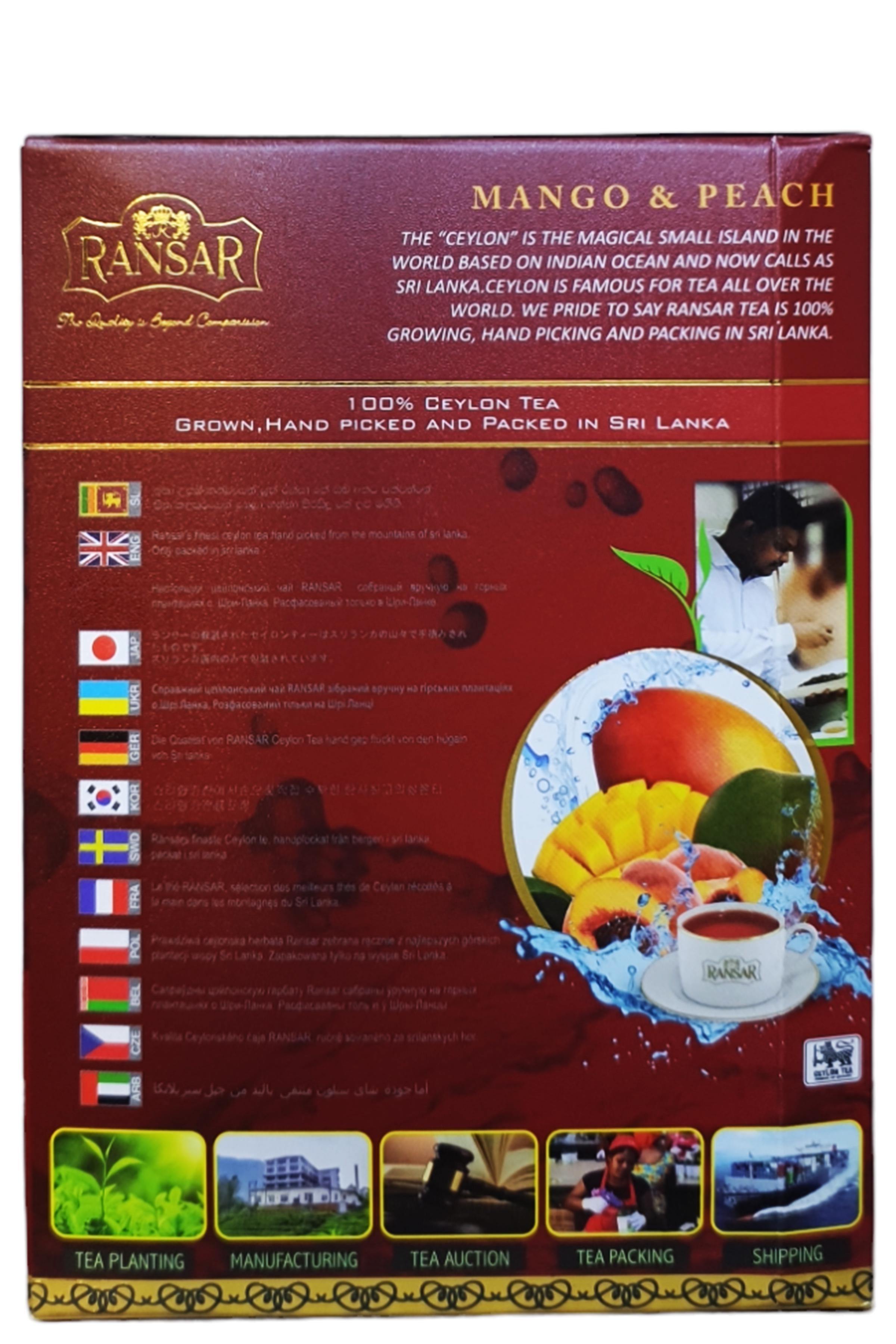 Чай Ransar чорний Mango & Peach манго і персик 100 г (56071) - фото 2