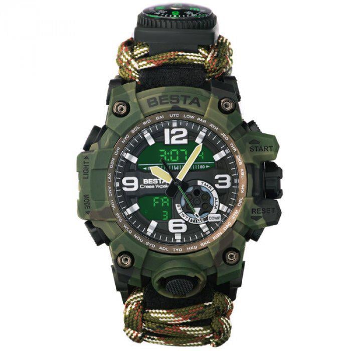 Часы наручные мужские Hemsut Military Green (4429)