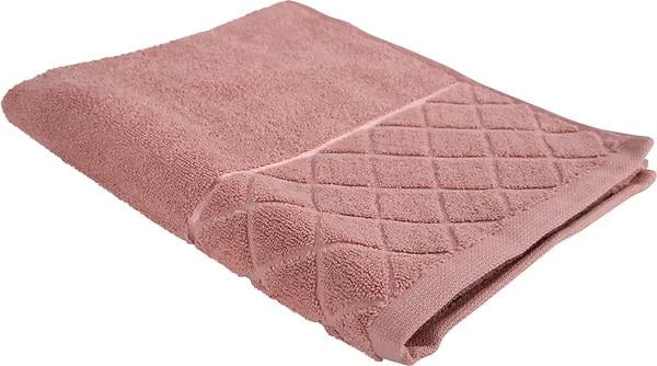 Рушник махровий Aisha Ромб жакард 70х140 см Рожевий (25898074)