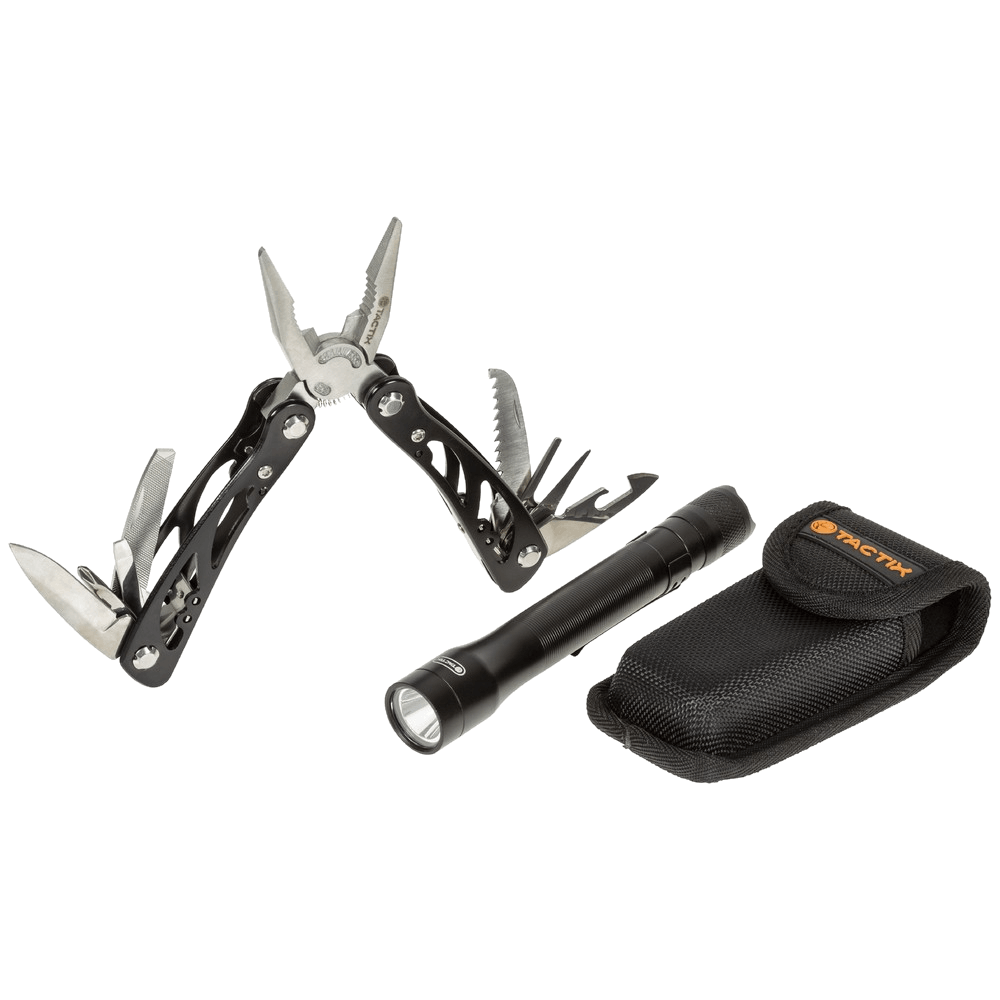 Мультитул плоскогубці складні Tactix 9в1 багатофункціональні з ліхтариком/чохлом (INSTNTNMT950028MT0)