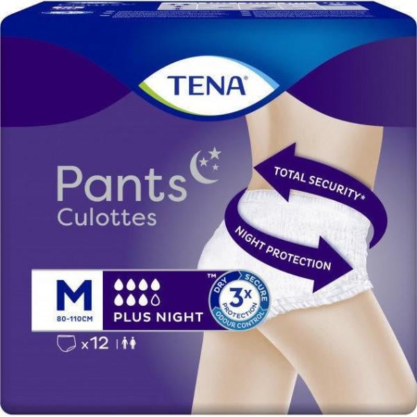 Трусы-подгузники для взрослых Tena Pants Plus Night Medium 12 шт. (839913)