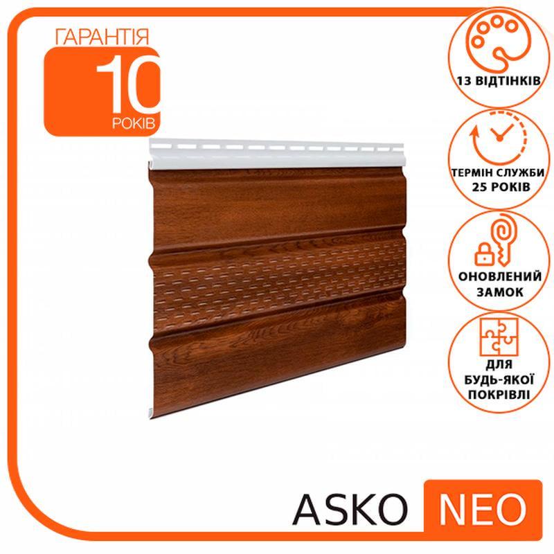 Софит Asko NEO под дерево с перфорацией Орех (343508524) - фото 2 Софит Asko NEO под дерево с перфорацией Орех (343508524) - фото 2