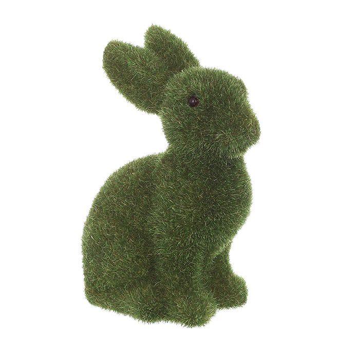 Фигурка пластиковая Flora Кролик из флока 15,5 см Зеленый (42136)
