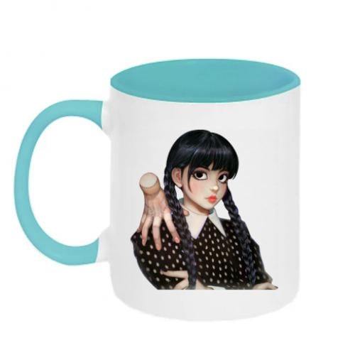 Чашка керамическая двухцветная Венздей и Рич 320 мл Голубой/Белый (12582885-64-180579) Чашка керамическая двухцветная Венздей и Рич 320 мл Голубой/Белый (12582885-64-180579)