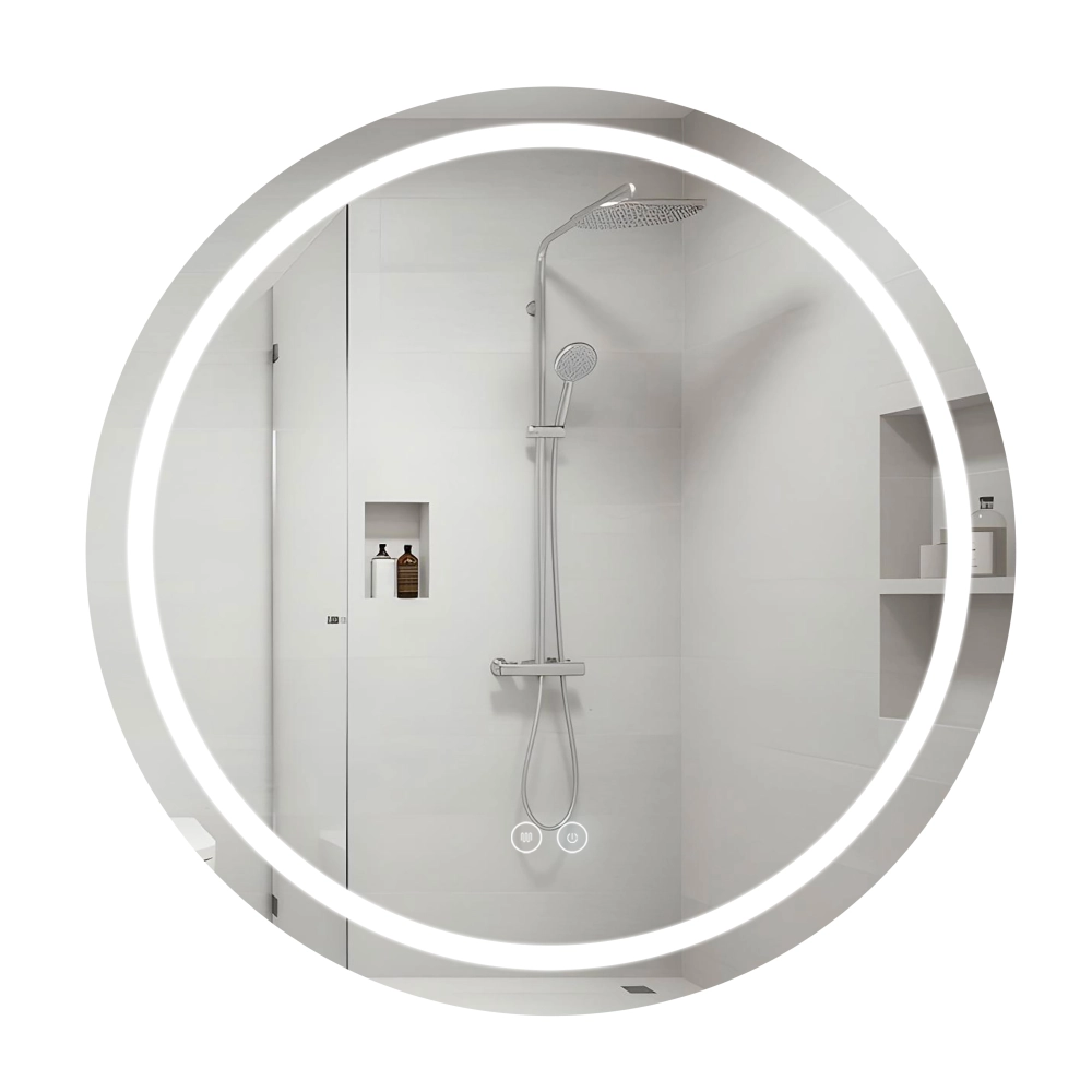 Зеркало круглое Qtap Mideya MI6 R800 с LED-подсветкой/регулировкой яркости/антизапотеванием 80x80 см (QT2078NCR8080W)