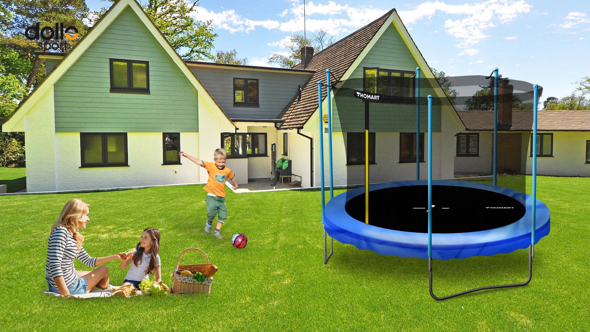 Батут Homart з внутрішньою сіткою та драбинкою з м'ячем 10ft/312 см (9523) - фото 2