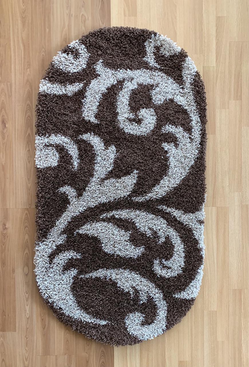 Ковер Loca Shaggy мягкий теплый 60х110 см Коричневый