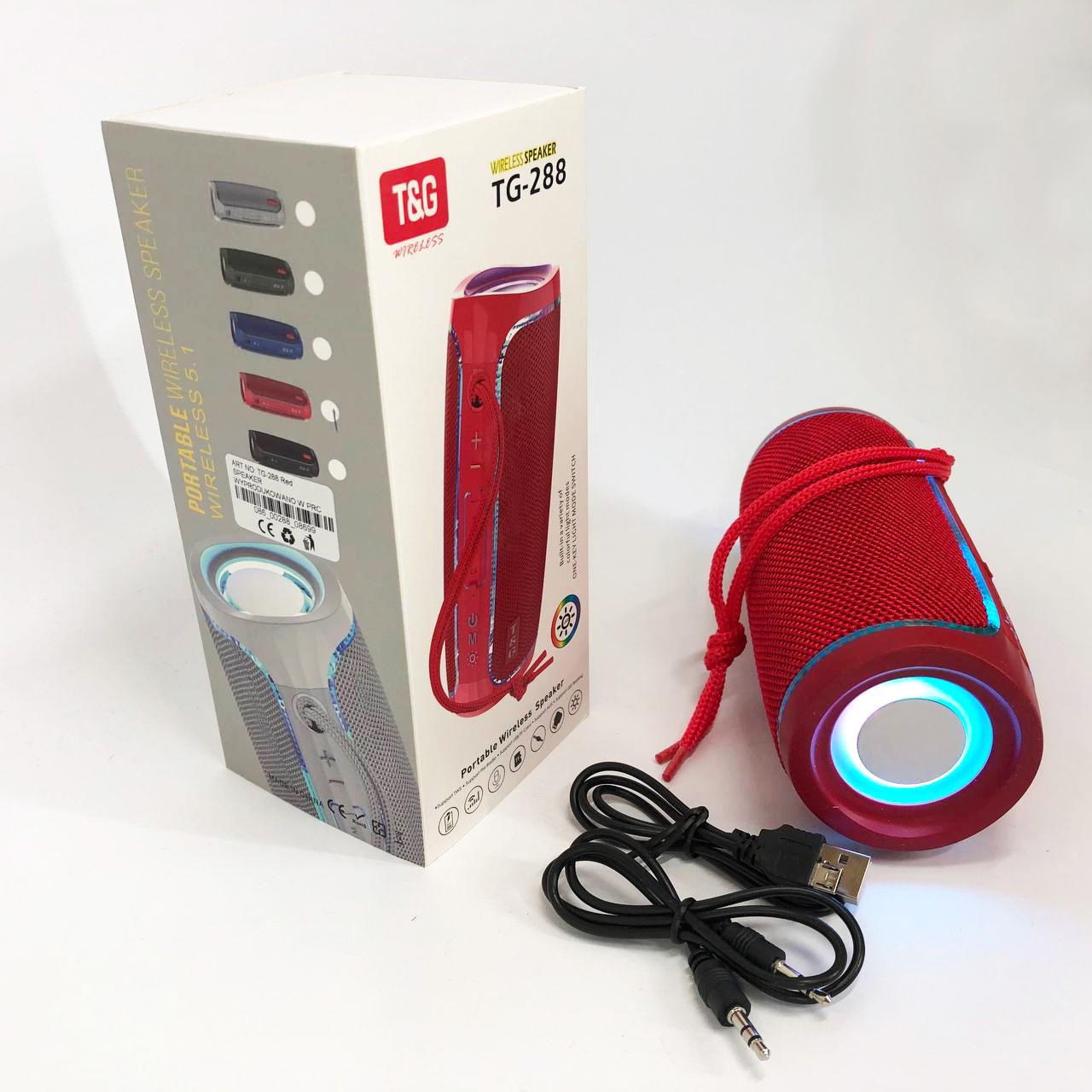 Колонка портативна з LED підсвічуванням TG288, гучна колонка для вечірки. Колір: Червоний - фото 8 Колонка портативна з LED підсвічуванням TG288, гучна колонка для вечірки. Колір: Червоний - фото 8
