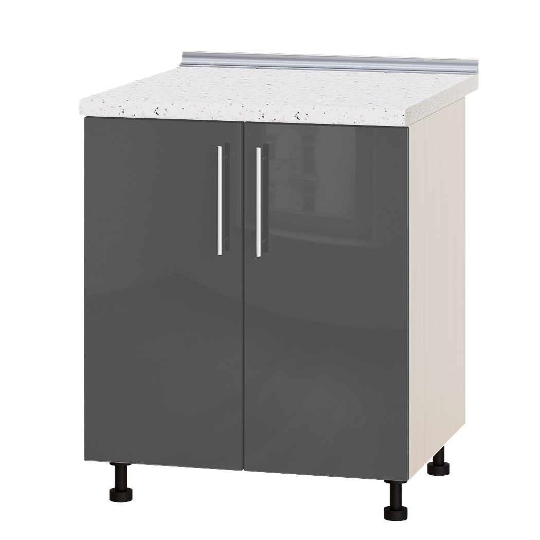 Шкаф нижний Эверест Модерн модуль под мойку Н84-700 70х47х85 см Гранит глянец/Дуб Молочный (05732)