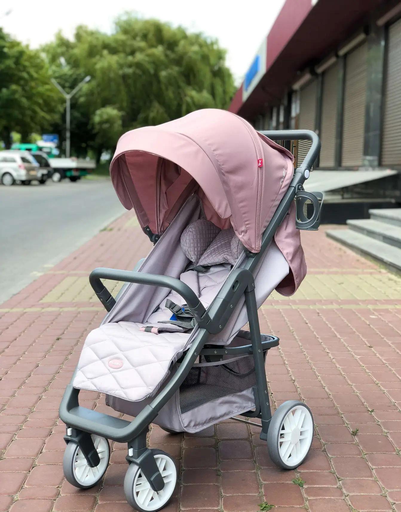 Коляска универсальная Euro-Cart Flex с корзиной 109x53x87 см Розовый (9023-ECF-16) - фото 8