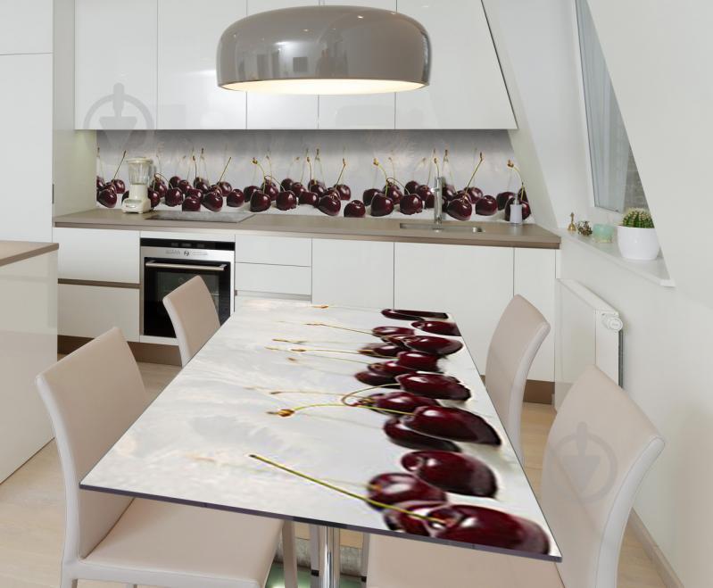 Наклейка виниловая на стол Zatarga  "Спелые вишни"  600х1200 мм