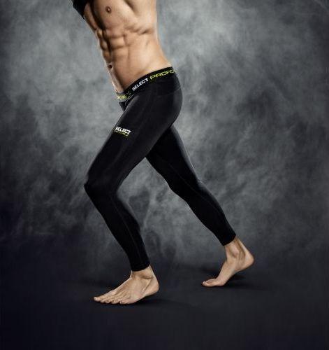 Термоштани Select Compression pants long men's 6405 на 10 років 3XS Чорний (564050-228)