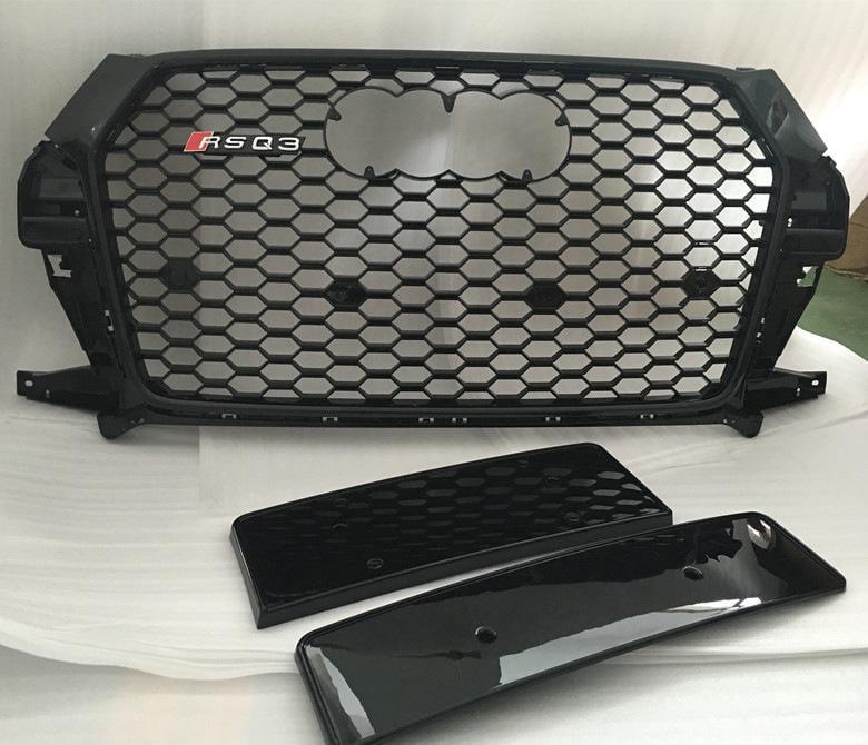 Решетка передняя GT Tuning RSQ-Style для Audi Q3 2011-2019 гг. пластик Черный (26689095)