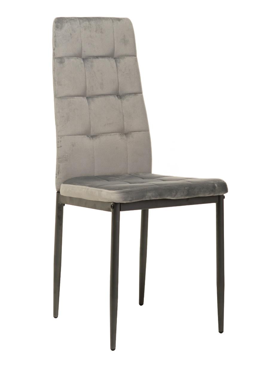 Стул кухонный Vetro Mebel N-66-2 металл/велюр Черный/Серый (N-66-2-grey-velvet)