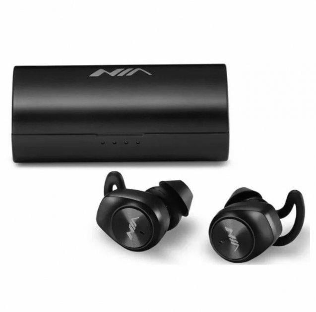 Беспроводные вакуумные наушники с гарнитурой NIA NB-710 и кейсом Black