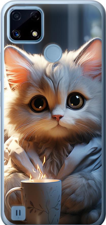 Чехол на Realme C21 White cat (5646u-2321-42517)