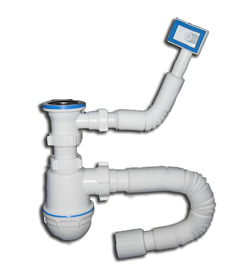 Сифон Santehplast Лотос с переливом d 40х40 мм/50 мм 1 1/2" (RS-М-05.00)