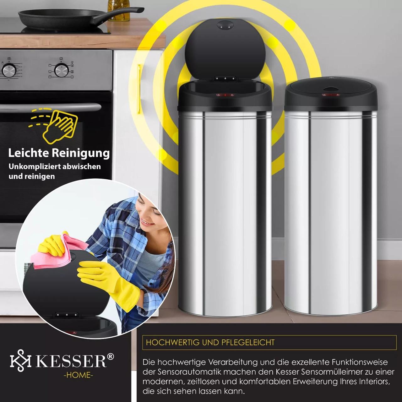 Мусорное ведро с автоматическим датчиком KESSER из нержавеющей стали 56 л Silver - фото 8 Мусорное ведро с автоматическим датчиком KESSER из нержавеющей стали 56 л Silver - фото 8