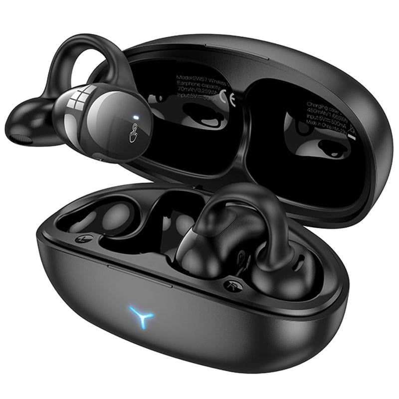 Наушники беспроводные TWS Hoco EW57 Auspicious clip-on Galaxy black (00000067605_2)