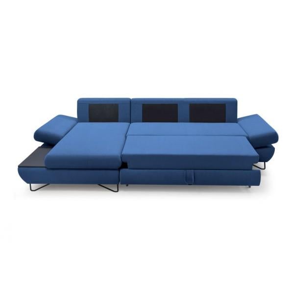 Диван угловой Perfect Home Loft из натурального дерева/ДСП/ткани Mono 241 Синий (49701) - фото 2 Диван угловой Perfect Home Loft из натурального дерева/ДСП/ткани Mono 241 Синий (49701) - фото 2