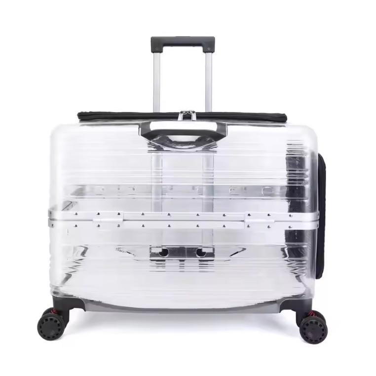 Контейнер-чемодан для переноски домашних питомцев CosmoPet CP-305 с колесиками 44x55x39 см Black (2665777833)