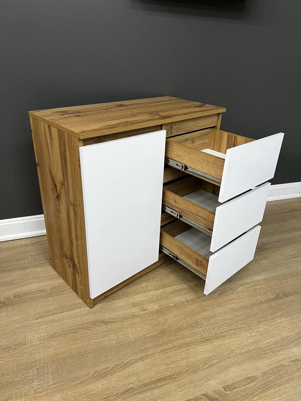 Комод Голд 3/1 750х750х370 мм Дуб аппалачі/Німфеа Альба - фото 2