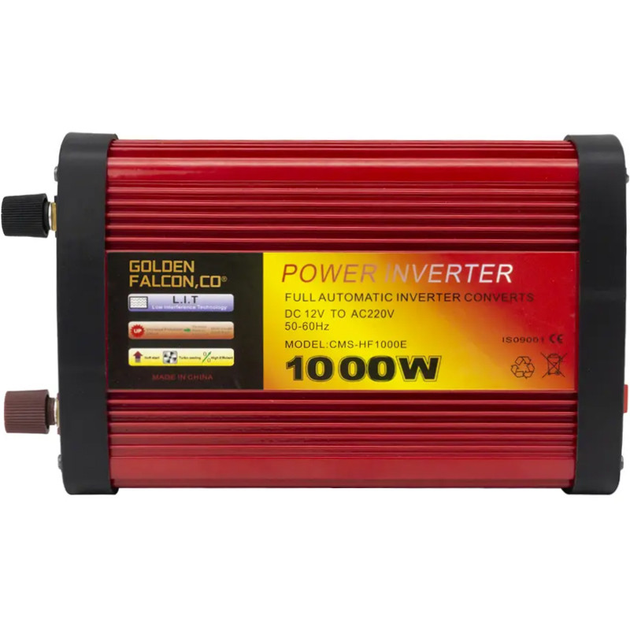 Преобразователь напряжение с 12 на 220 вольт Golden Falcon 12V-220V 1000W Red