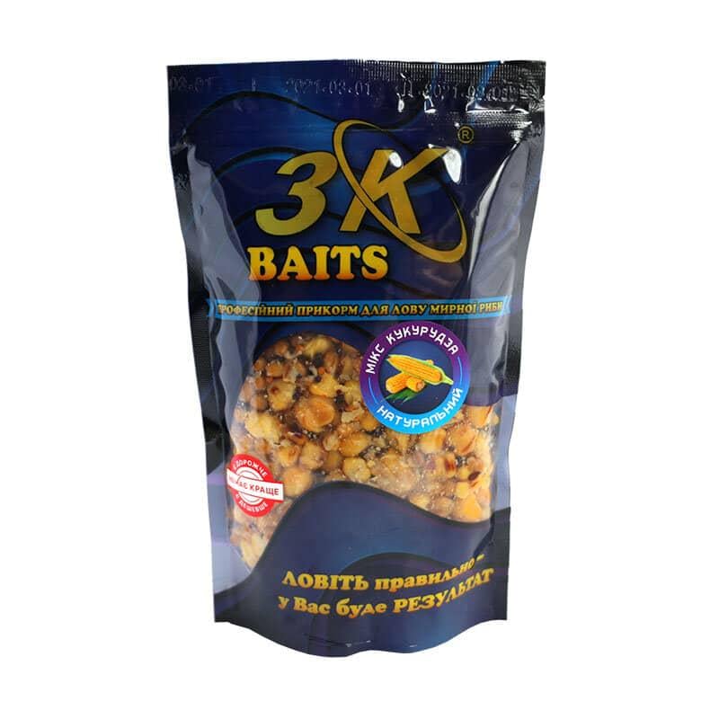 Прикорм 3KBaits Зерновий мікс 500 г Кукурудза/Натуральний (3KB1032)