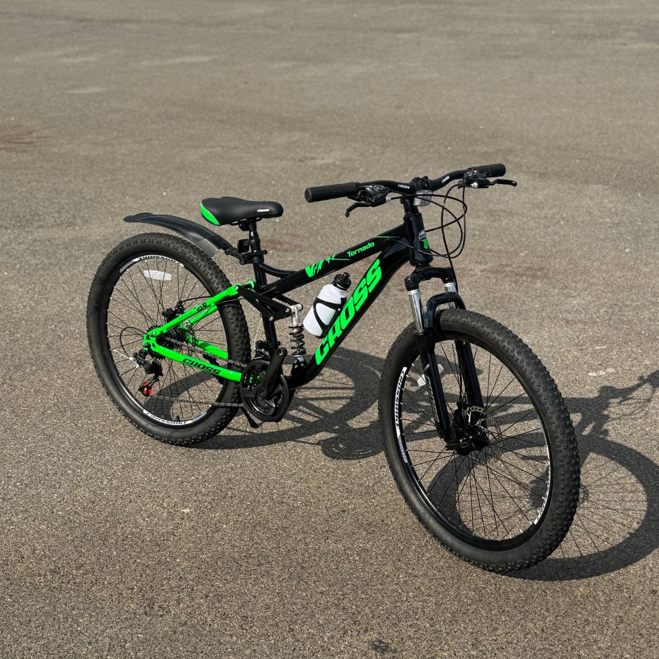 Велосипед двопідвісний Cross Tornado 26" 14" Зелений