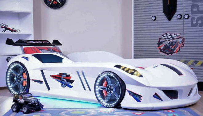 Кровать с подсветкой Ягуар Speedy boy Белый (14081652) - фото 4 Кровать с подсветкой Ягуар Speedy boy Белый (14081652) - фото 4