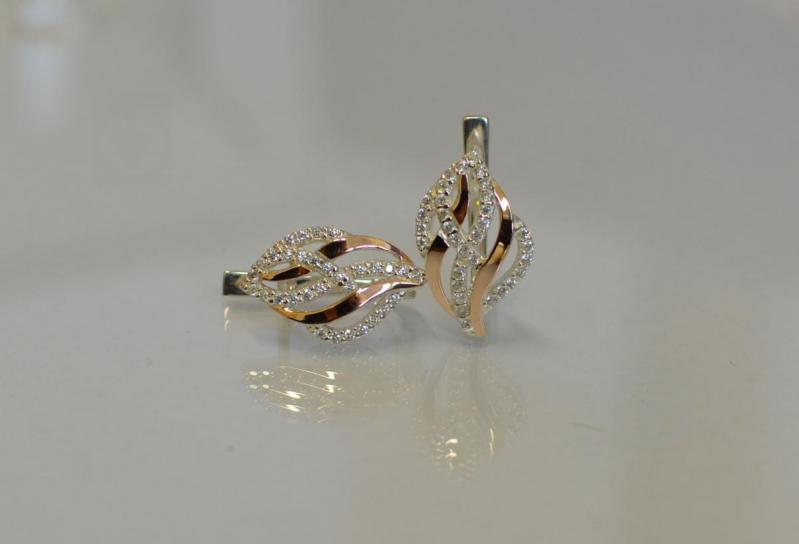 Серьги из серебра Sil 077s Фианит (Sil-947)