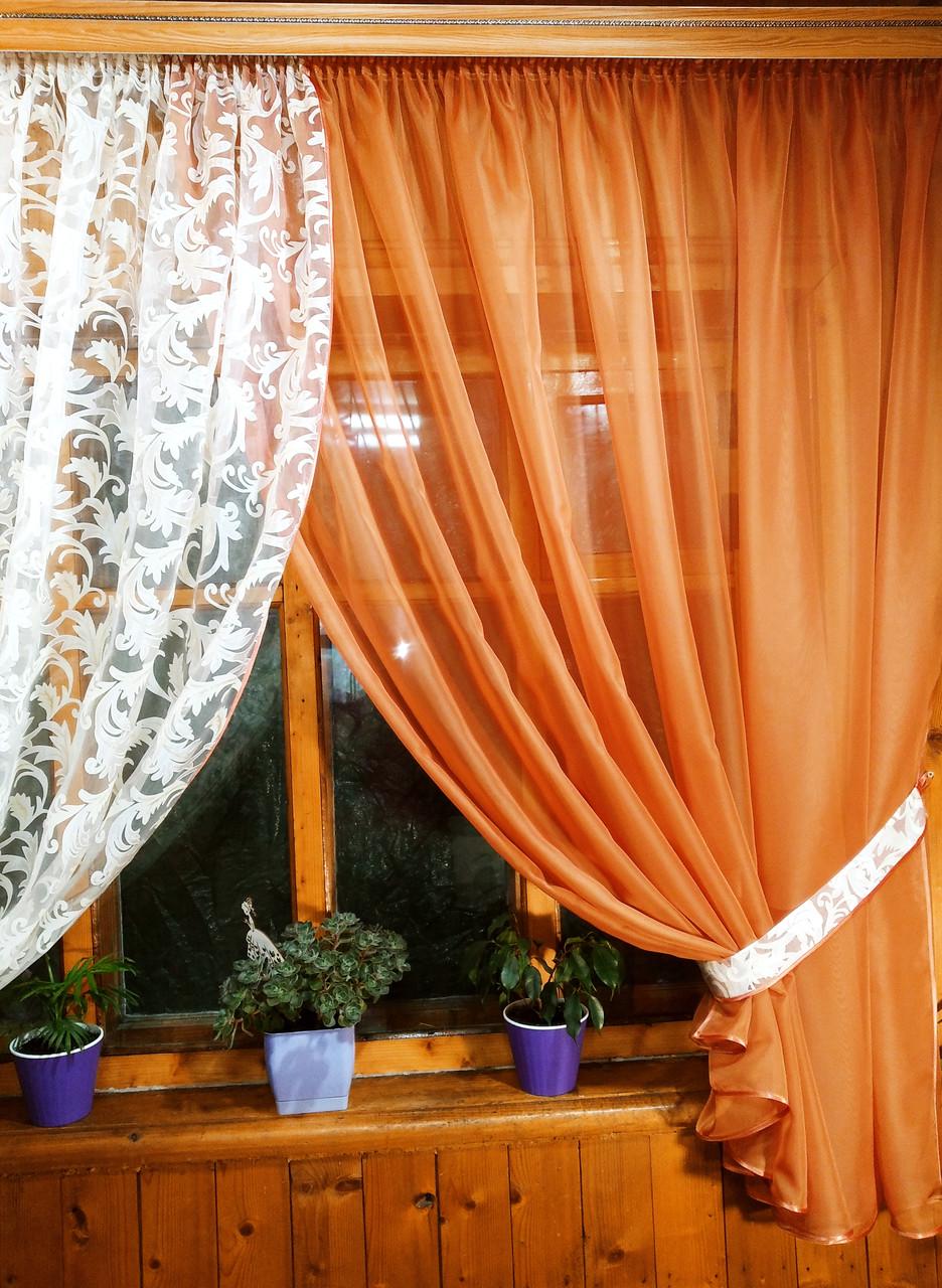 Шторы Вероника вензель Терракотовый (1161896164) - фото 4