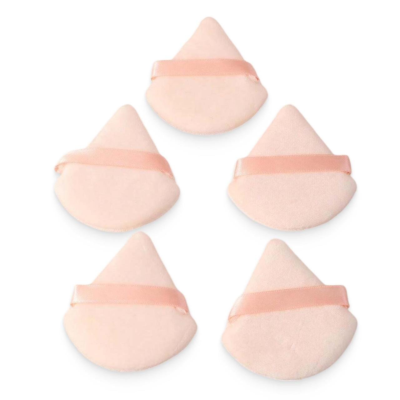 Спонжи для макияжа мини-треугольные бархатные 5 шт. Розовый (2476286720)