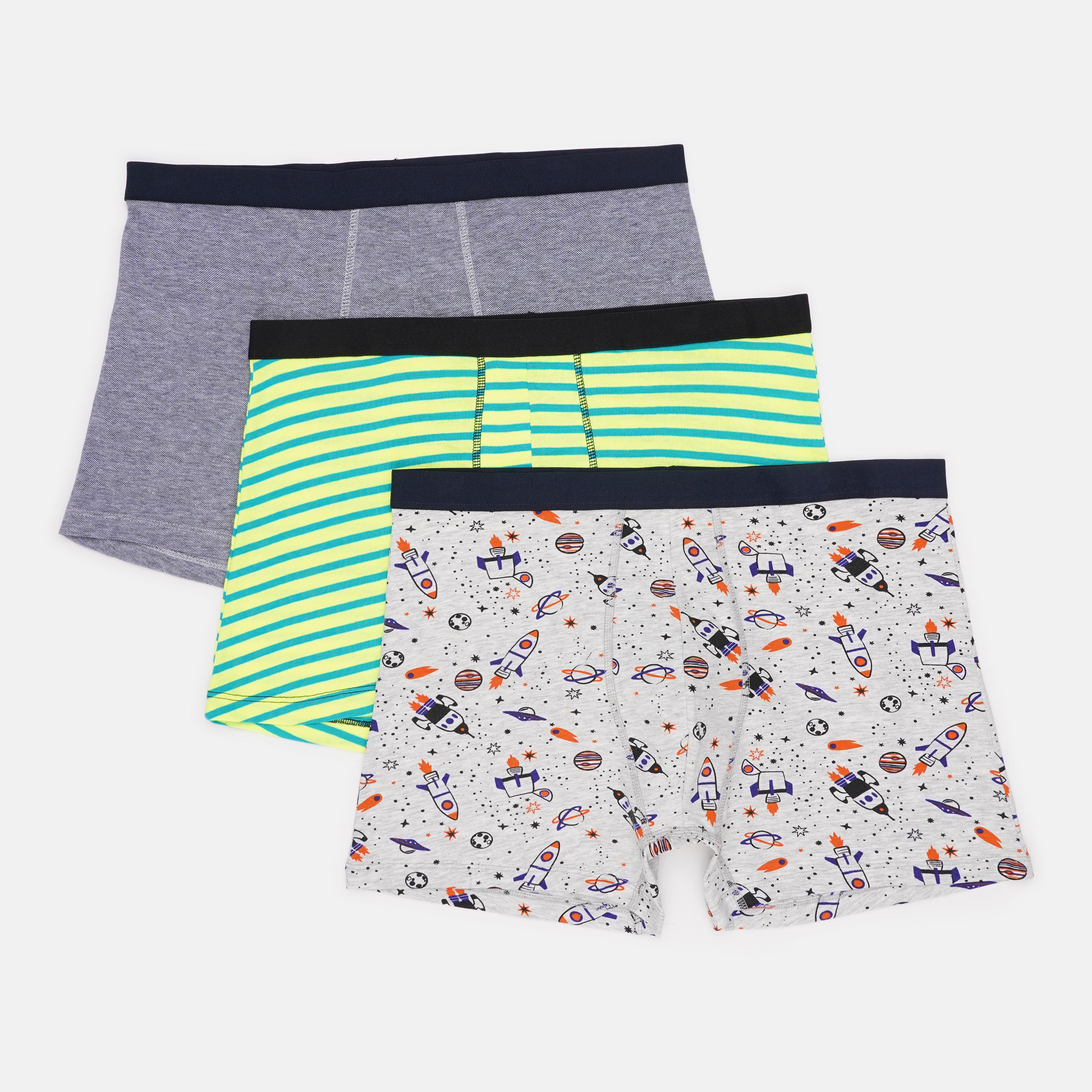 Труси Basic Collection 3 шт. XXL Сірий/Салатовий/Синій (1438092814)