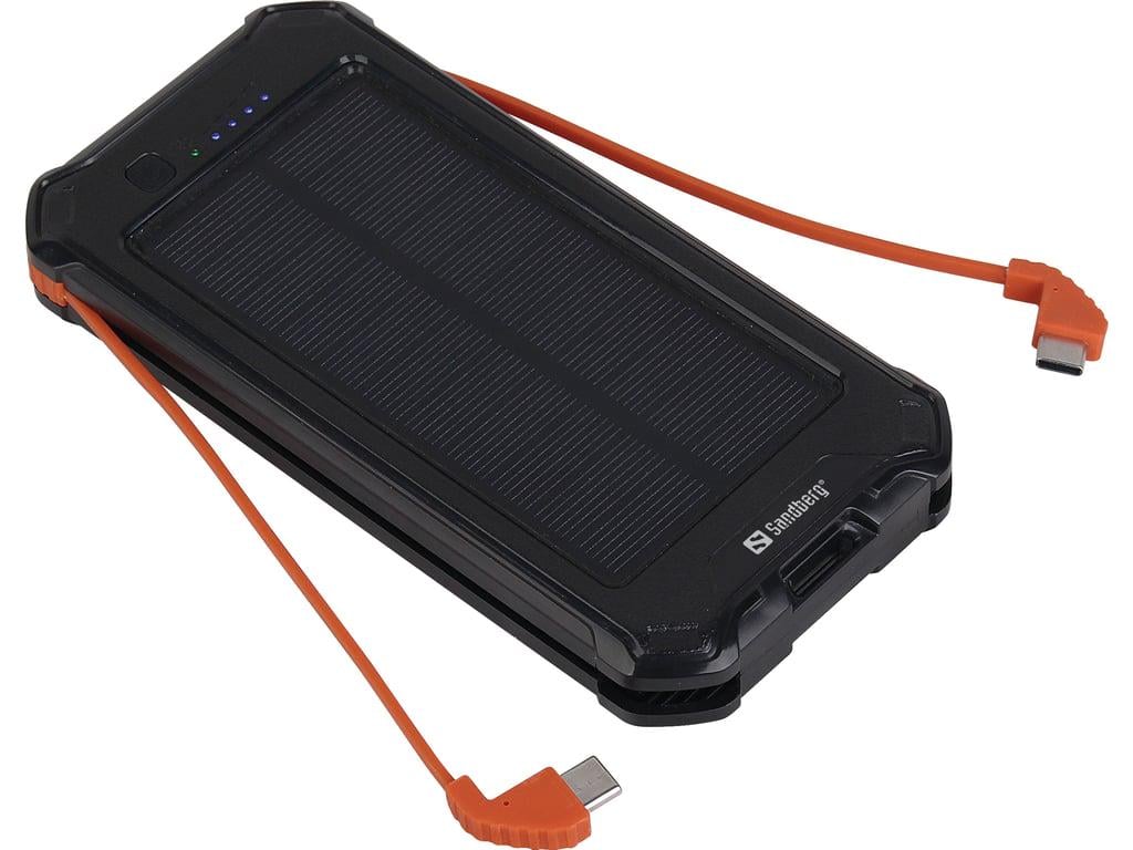 Повербанк із сонячною панеллю Sandberg Solar Powerbank 10000 mAh 3-in-1 (420-72)