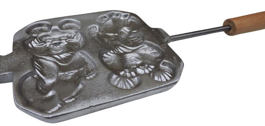 Форма для выпечки алюминиевая Печенье Ведмедики с деревянной ручкой Форма для выпечки алюминиевая Печенье Ведмедики с деревянной ручкой