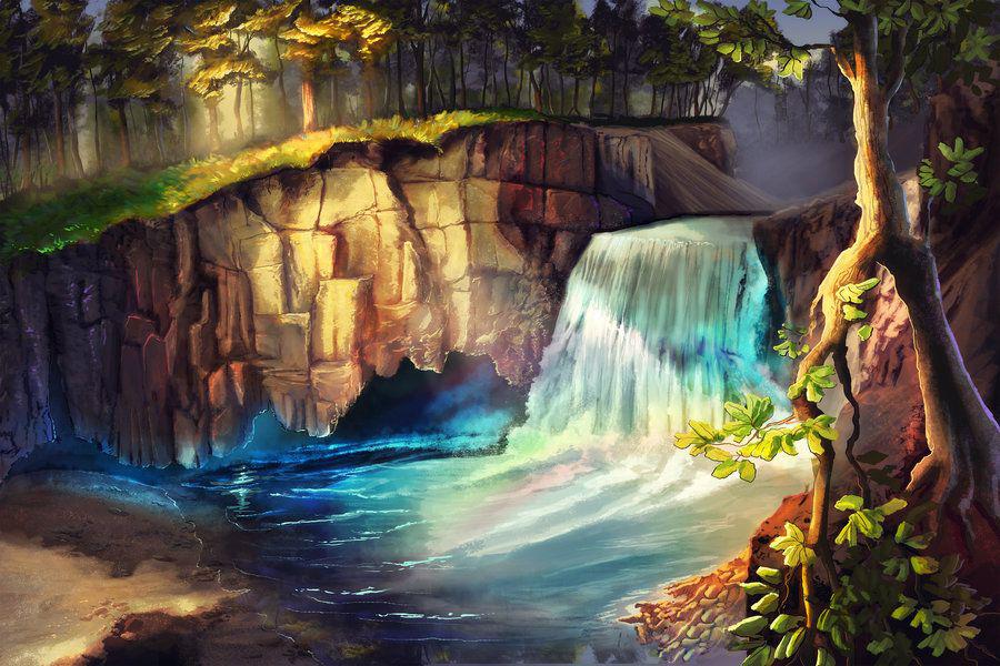Алмазная мозаика Emerald Craft Малый водопад 30x40 см (22349)