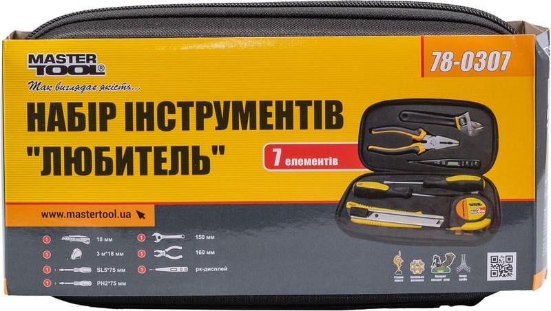 Набор инструмента Mastertool Любитель 7 элементов (78-0307) - фото 2